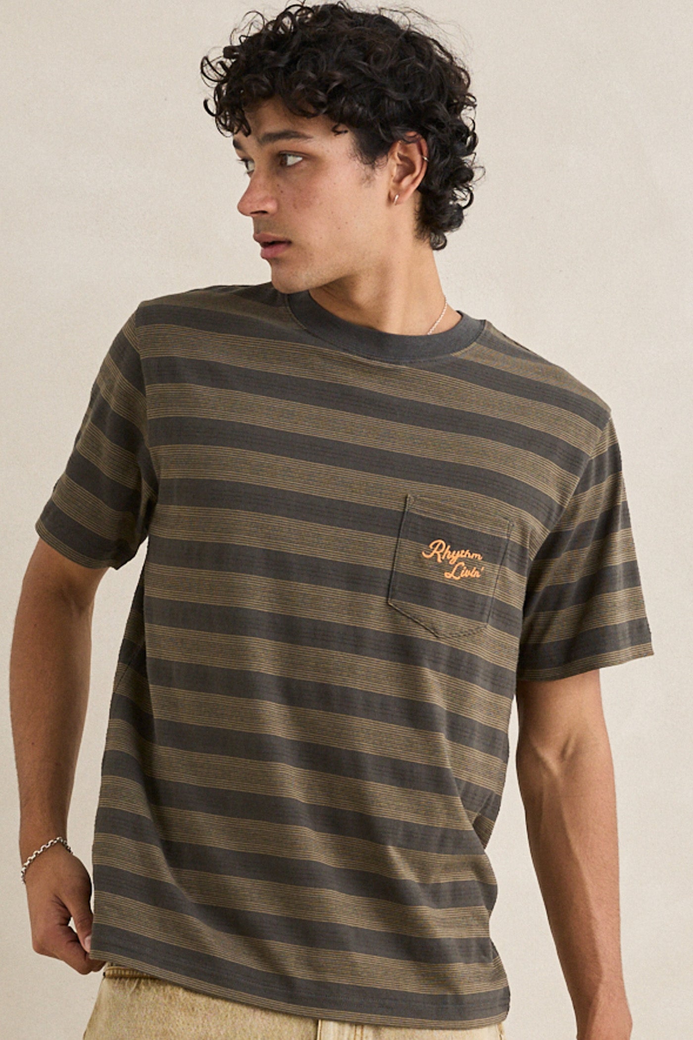 Vintage Jacquard Stripe Ss T-Shirt