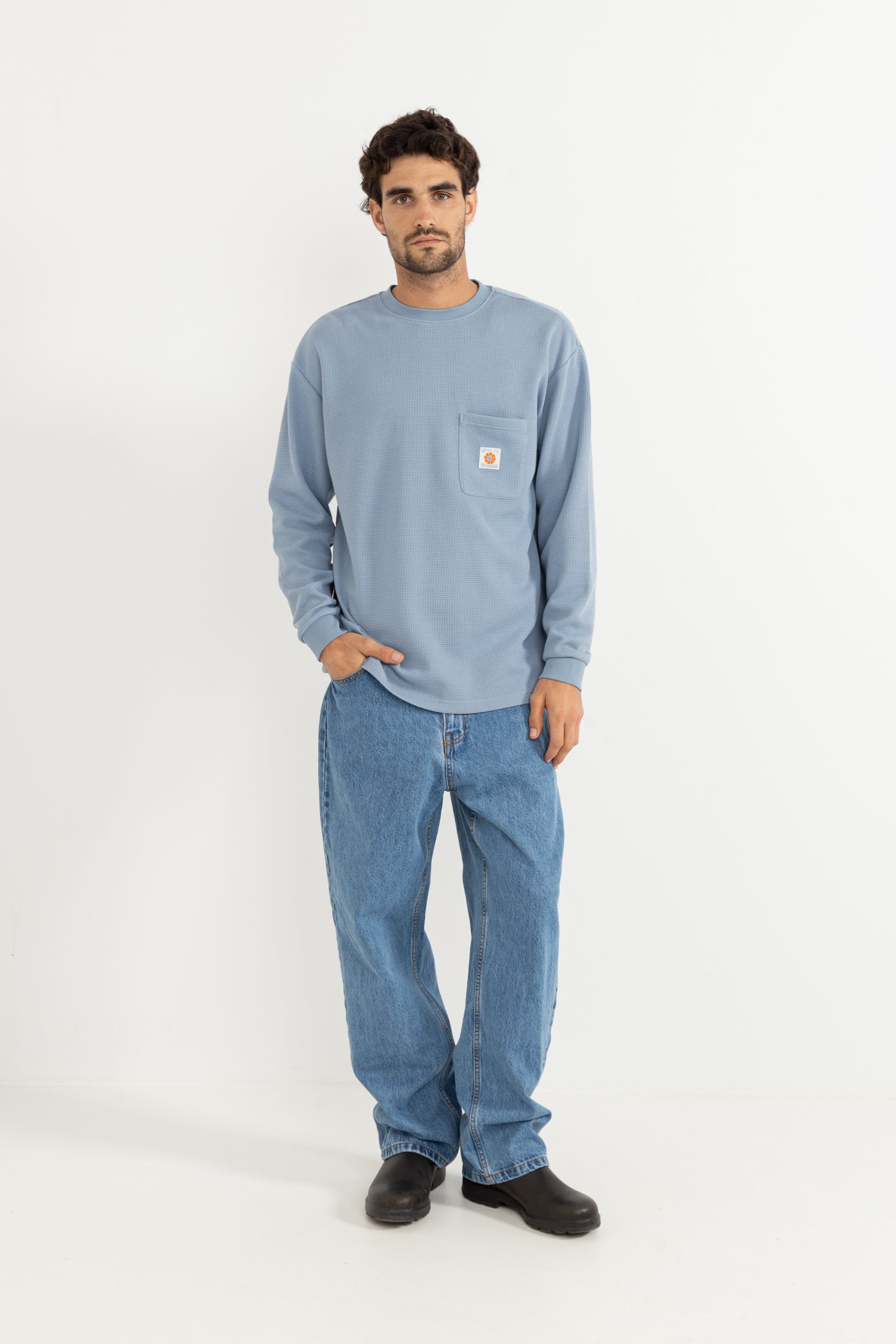 Vintage Pocket Ls Waffle F25