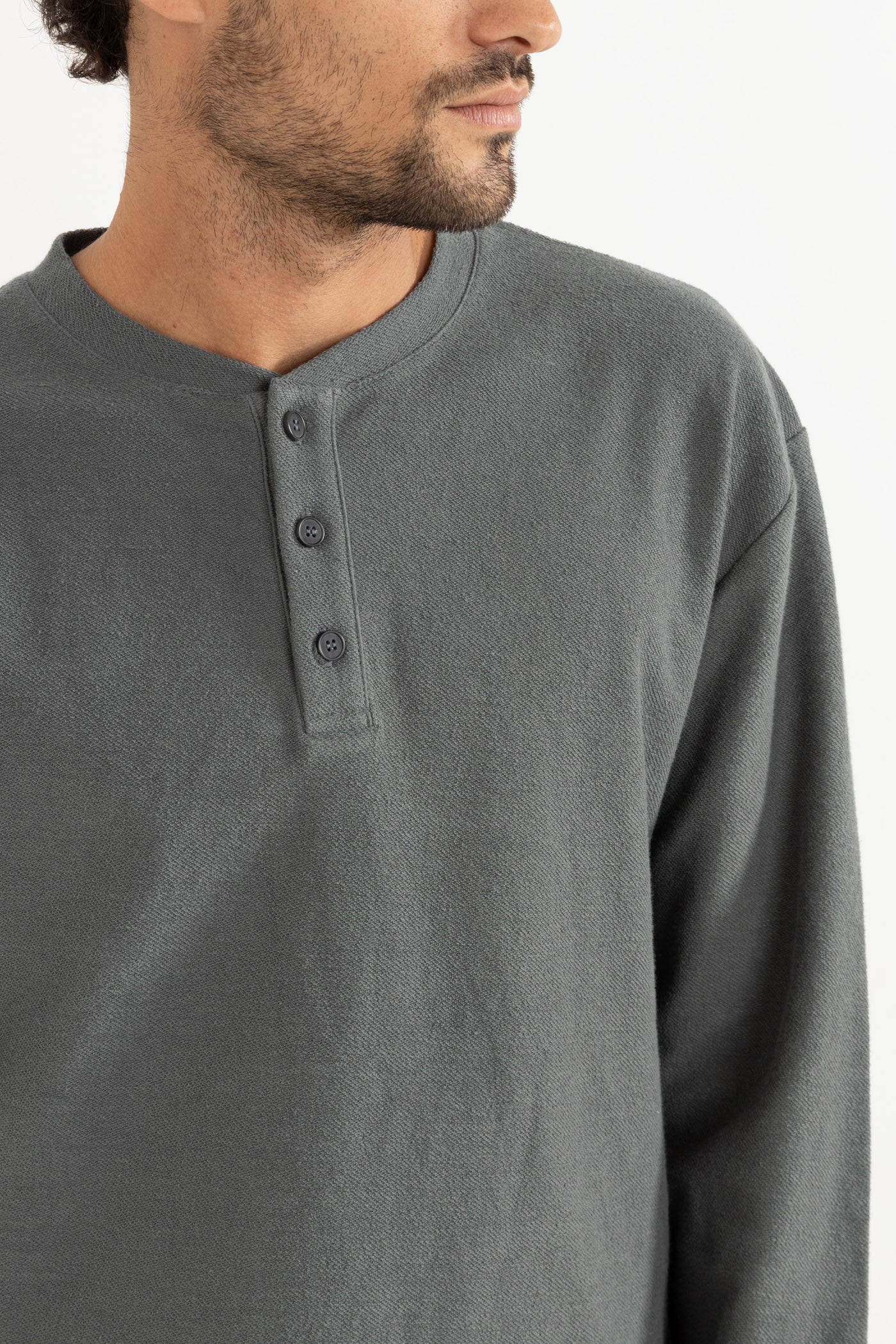 Vintage Terry Ls Henley F25