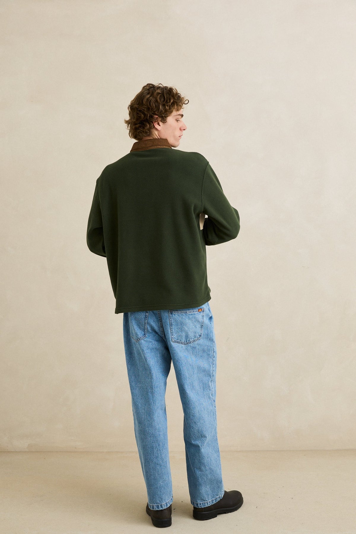 Rhythm Awake Polar Fleece Polo FOREST