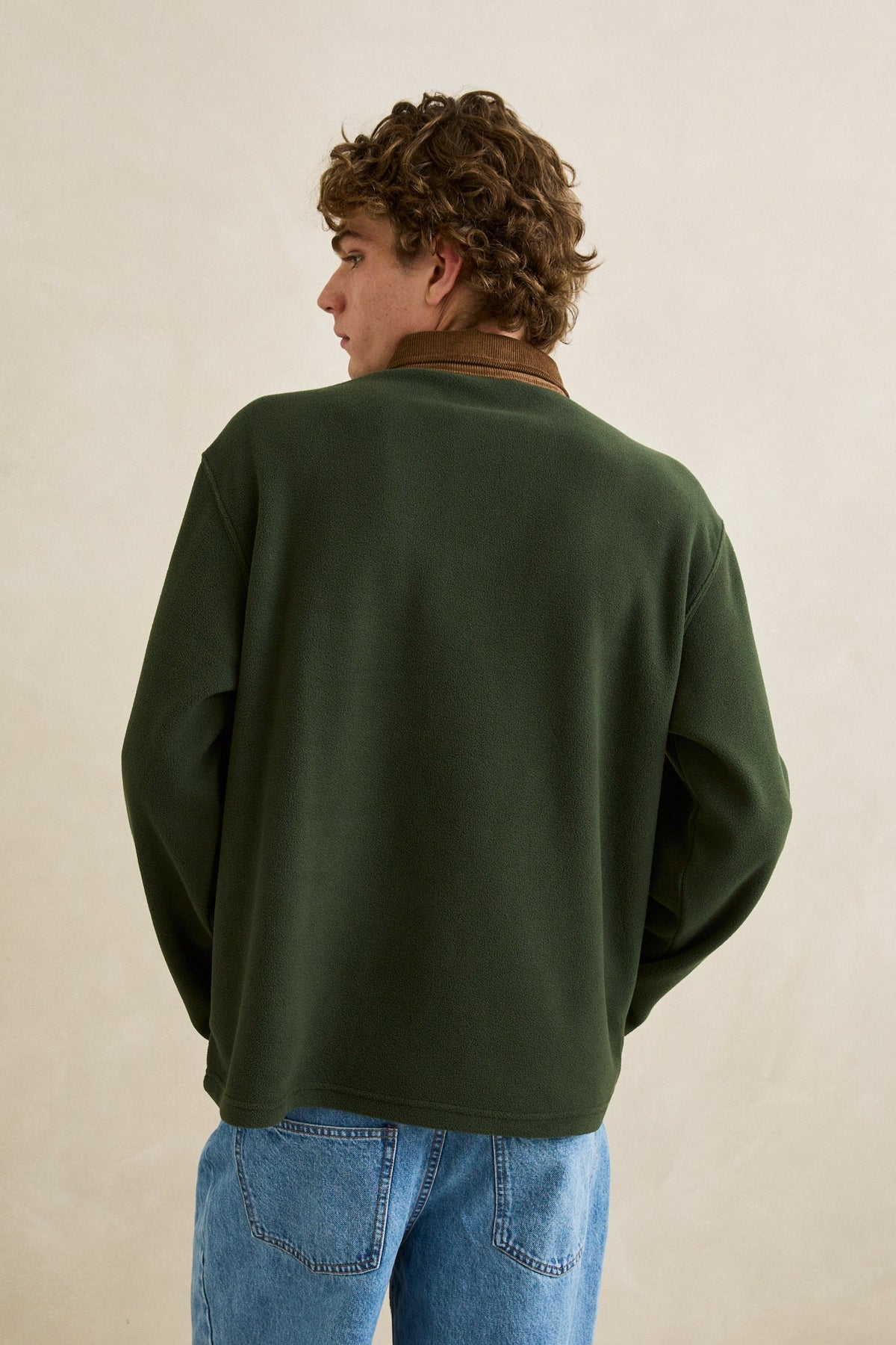 Rhythm Awake Polar Fleece Polo FOREST