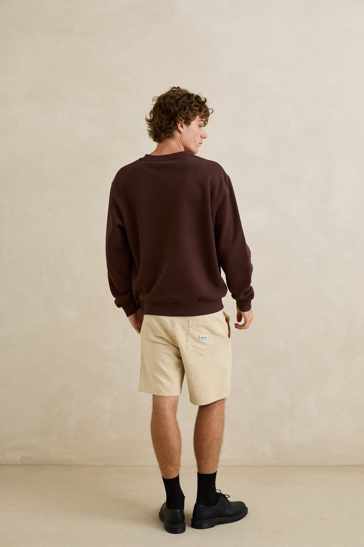 Rhythm Radio Sounds Fleece Crew CHESTNUT