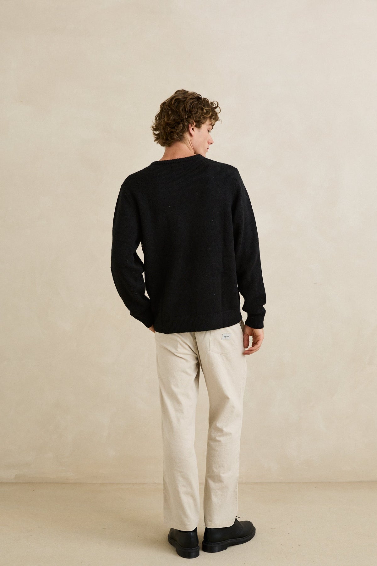 Rhythm Mohair Stripe Knit BLACK