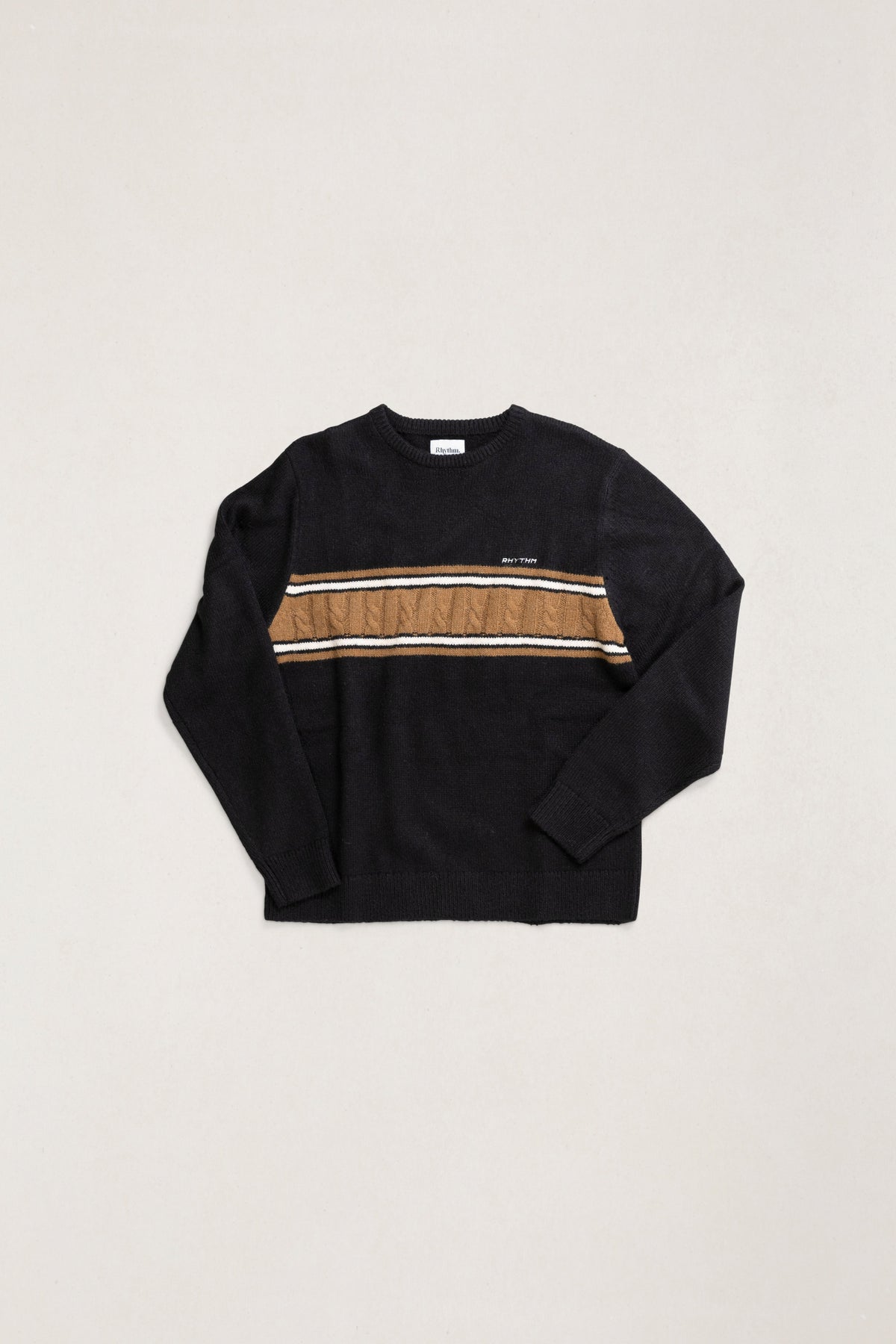 Rhythm Mohair Stripe Knit BLACK