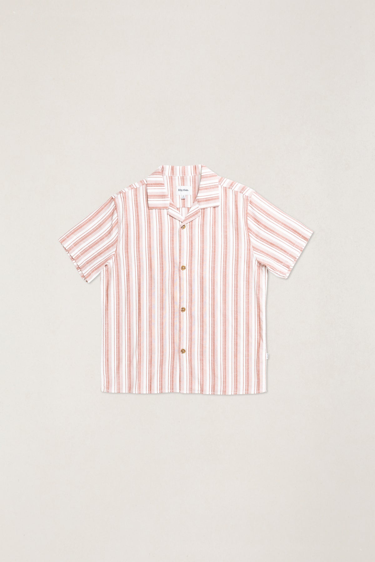 Rhythm Vacation Stripe SS Shirt NATURAL