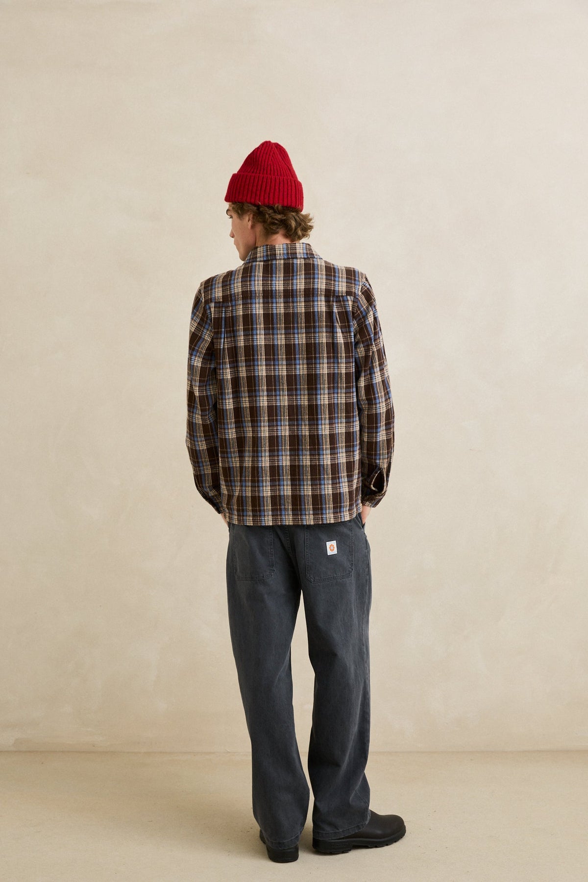 Rhythm Alex Check Ls Shirt CHESTNUT