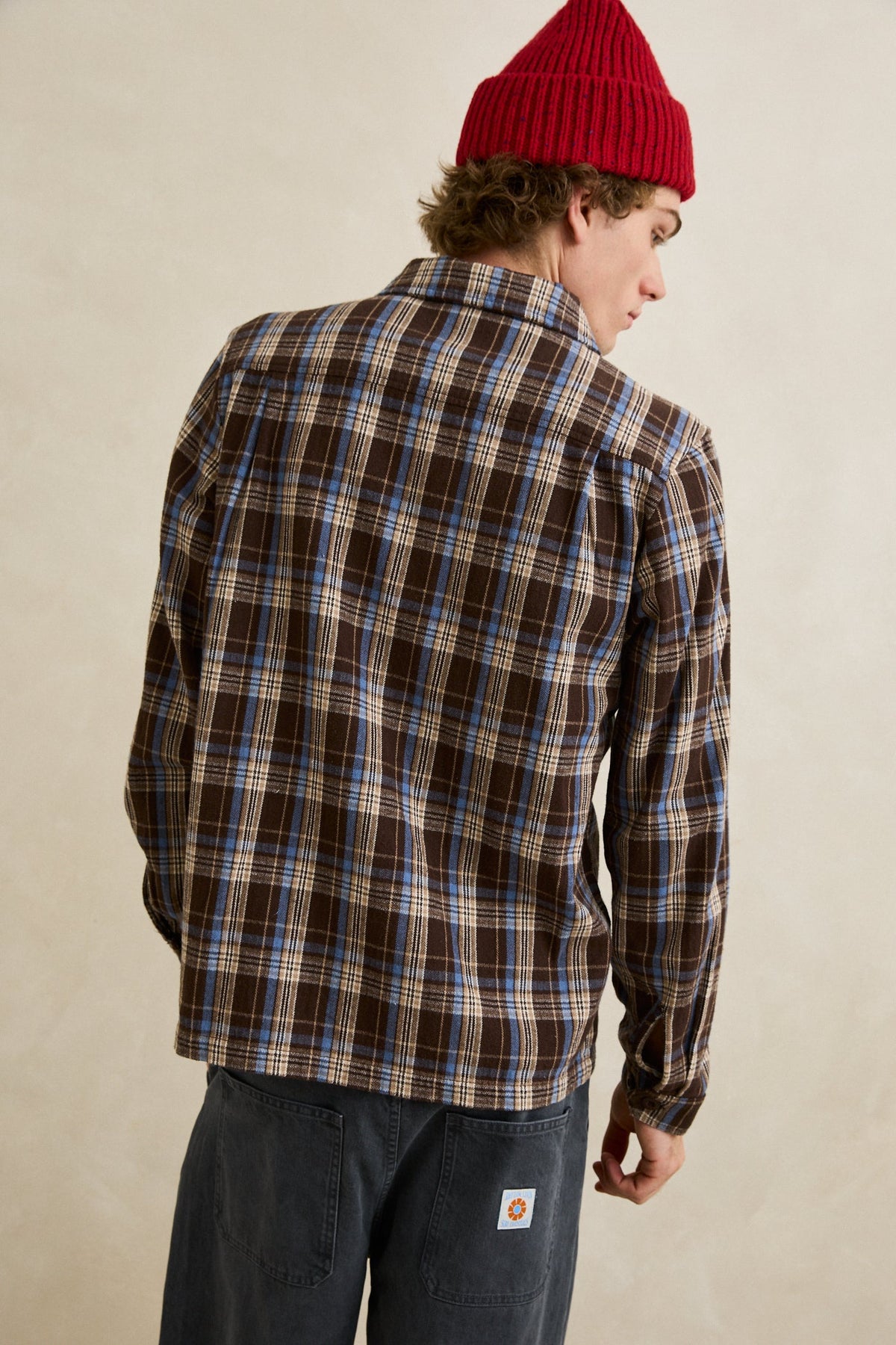 Rhythm Alex Check Ls Shirt CHESTNUT