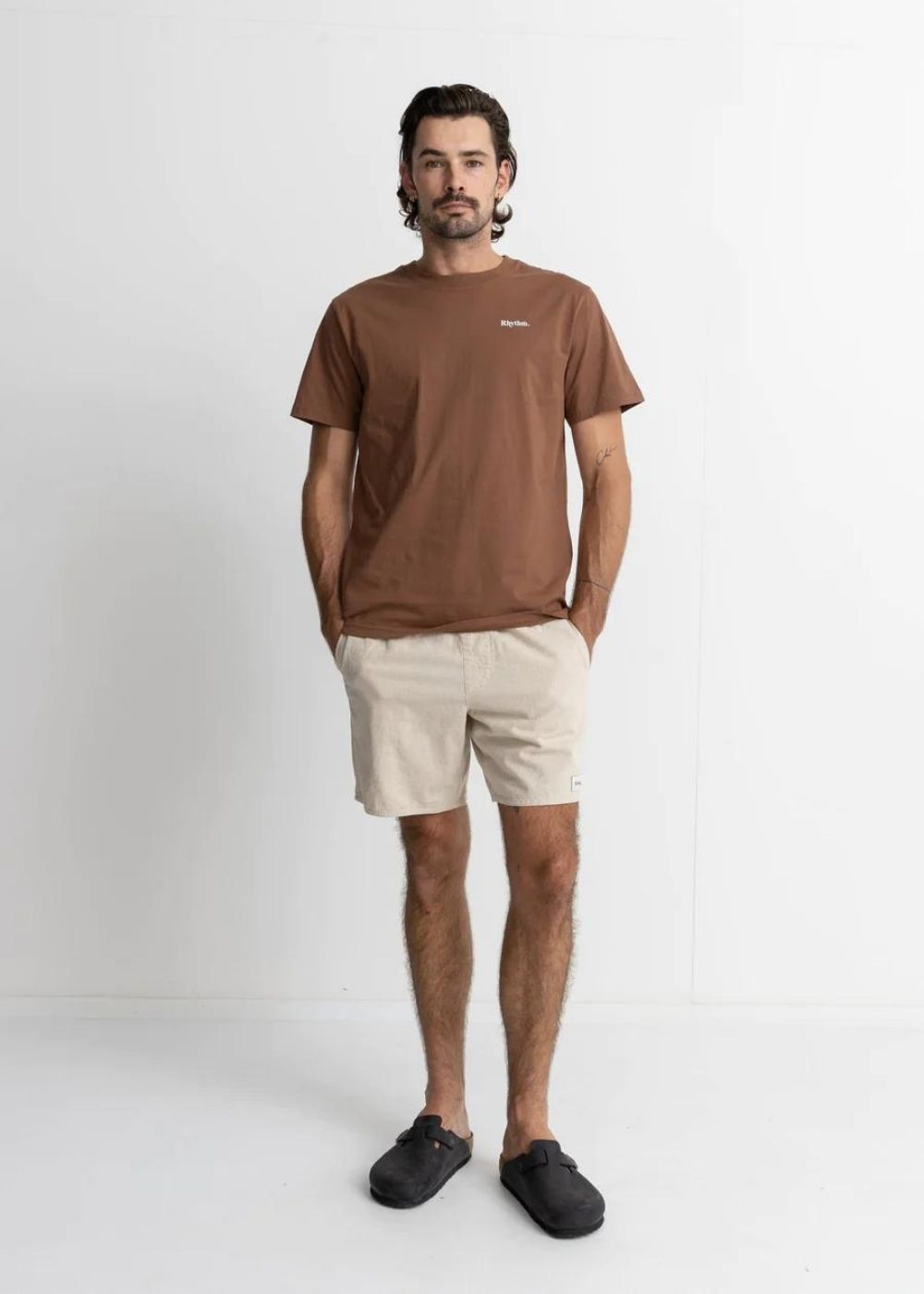  חולצת טישרט קצרה - Classic Brand צבע_chocolate