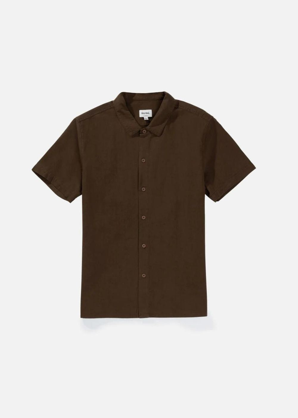 Rhythm Classic Linen Shirt -חולצת פשתן מכופתרת צבי_chocolate