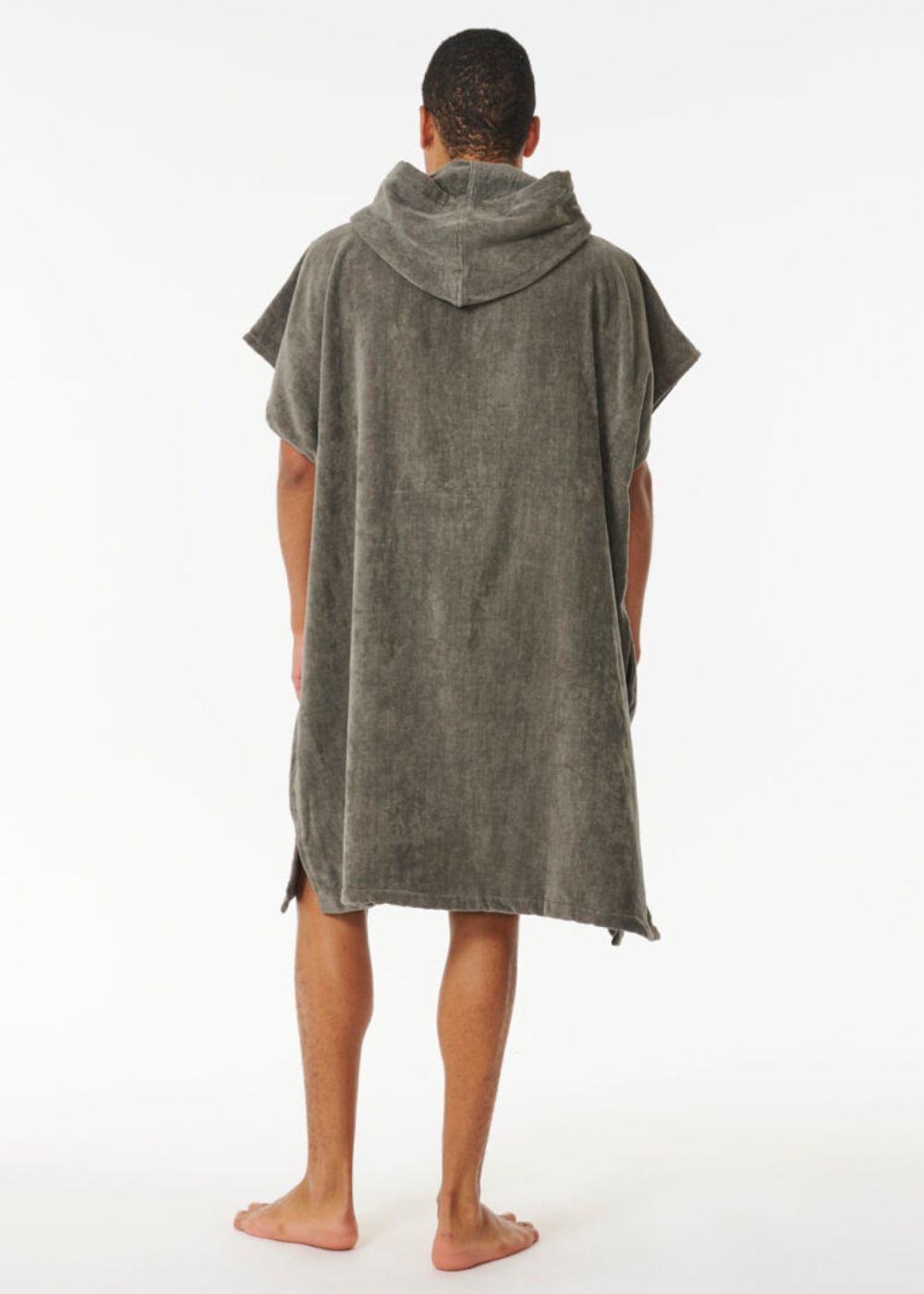 Logo Hooded Towel Grey - פונצ׳ו קפוצ׳ון אפור עם לוגו ריפ קארל