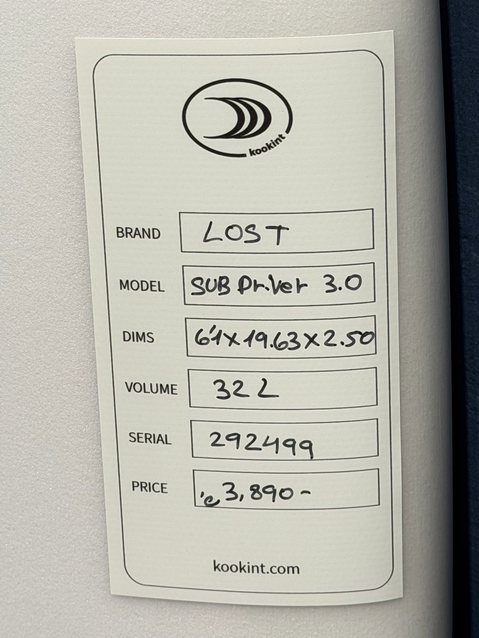SUB DRIVER 3.0 SWALLOW 6.1
