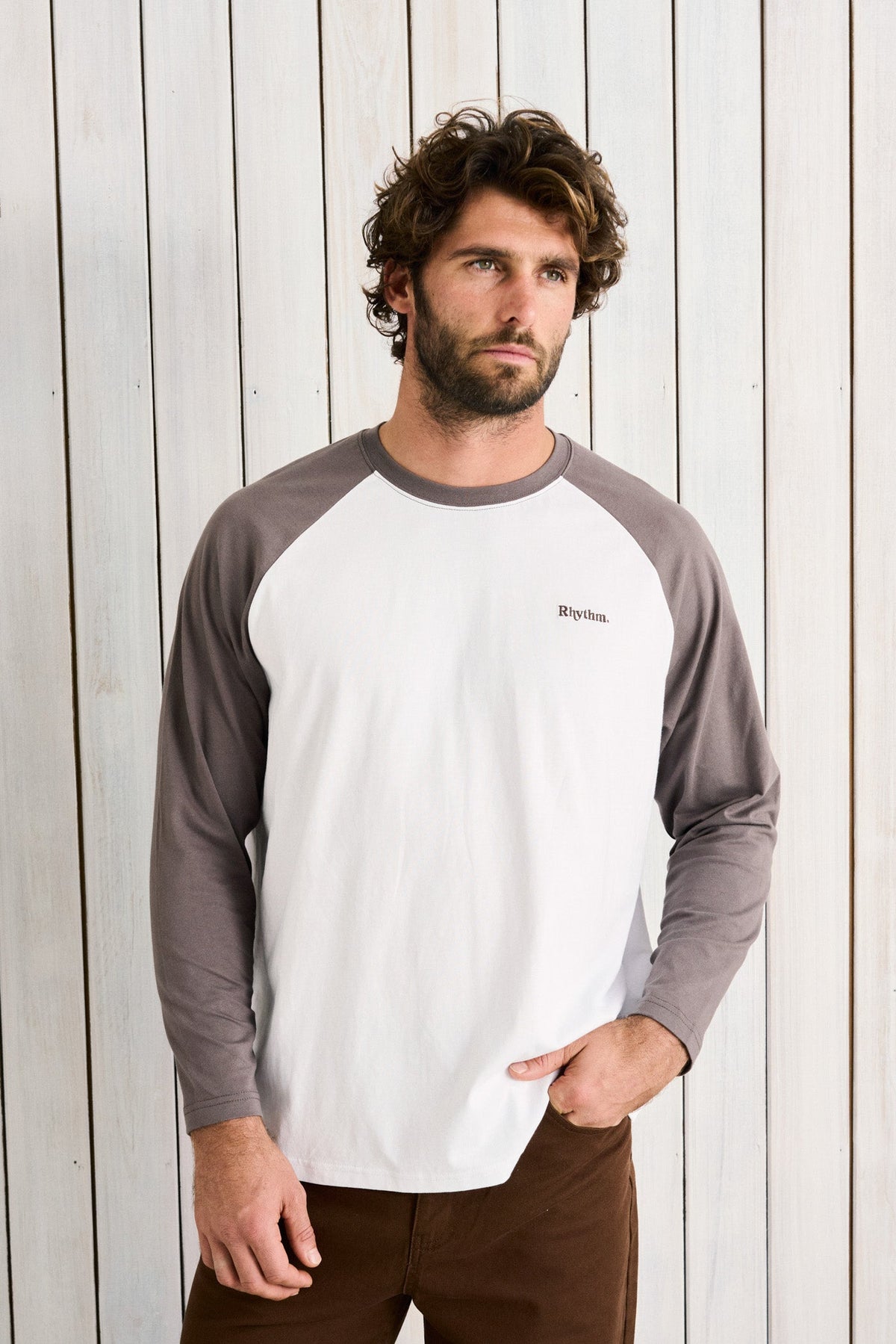 Rhythm Foster Ls T-shirt BONE