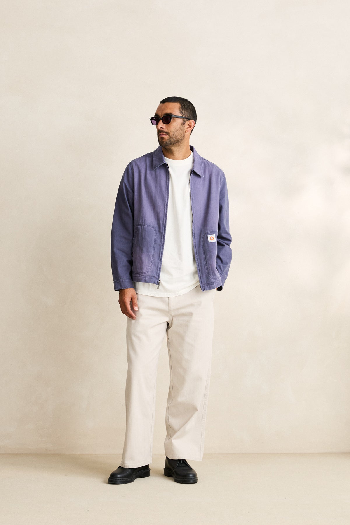 Rhythm Herringbone Sun Wash Jacket VINTAGE BLUE