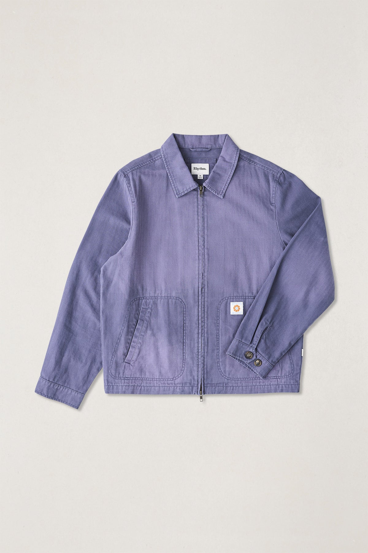Rhythm Herringbone Sun Wash Jacket VINTAGE BLUE