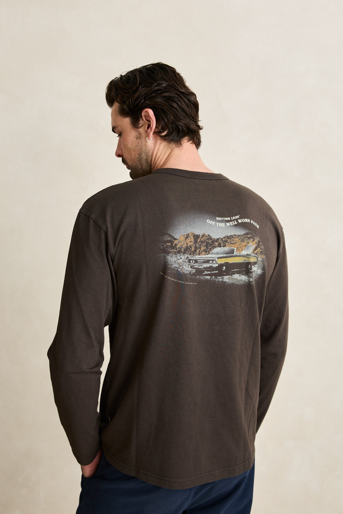 Rhythm Heading West Vintage LS T-Shirt VINTAGE BLACK