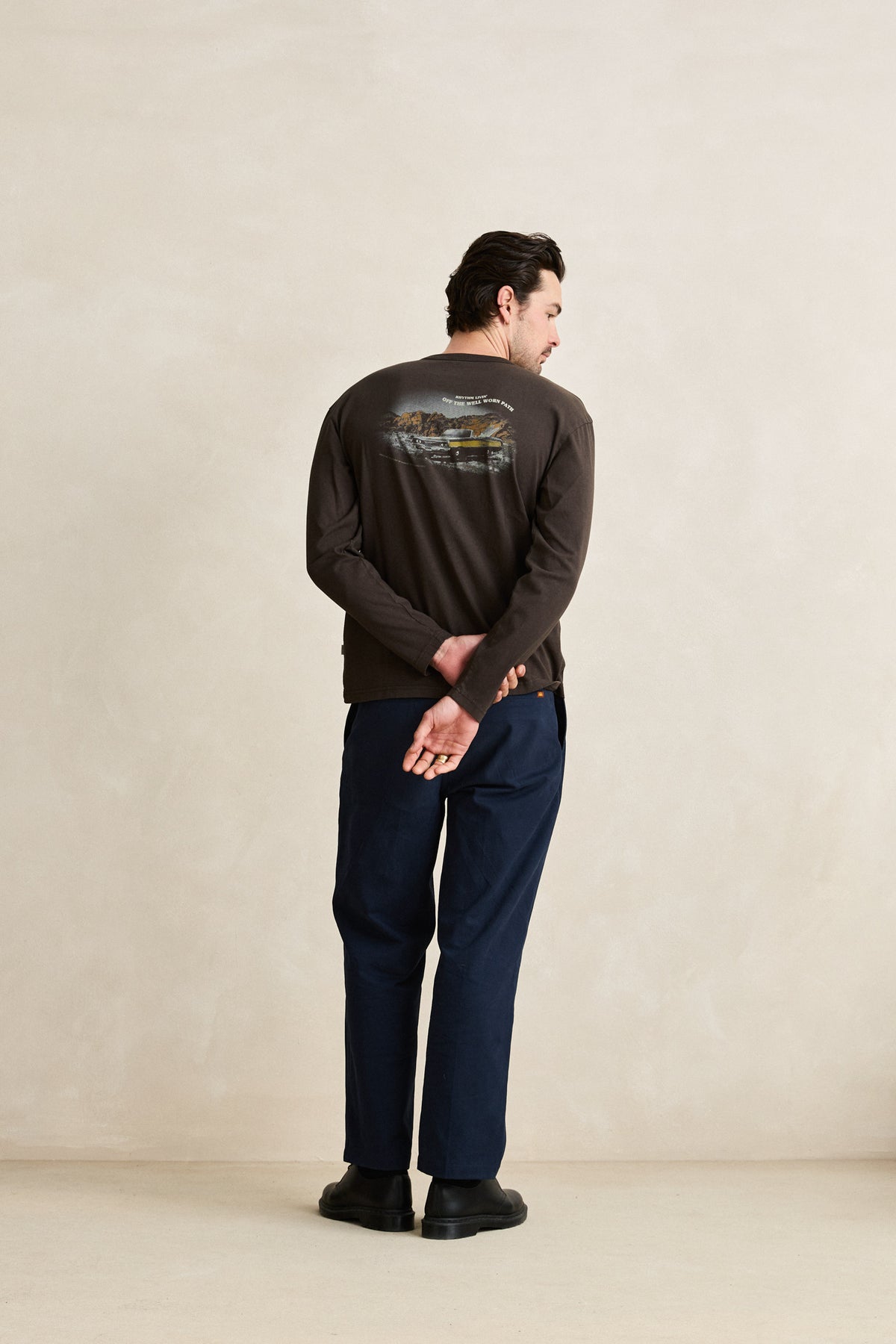 Rhythm Heading West Vintage LS T-Shirt VINTAGE BLACK