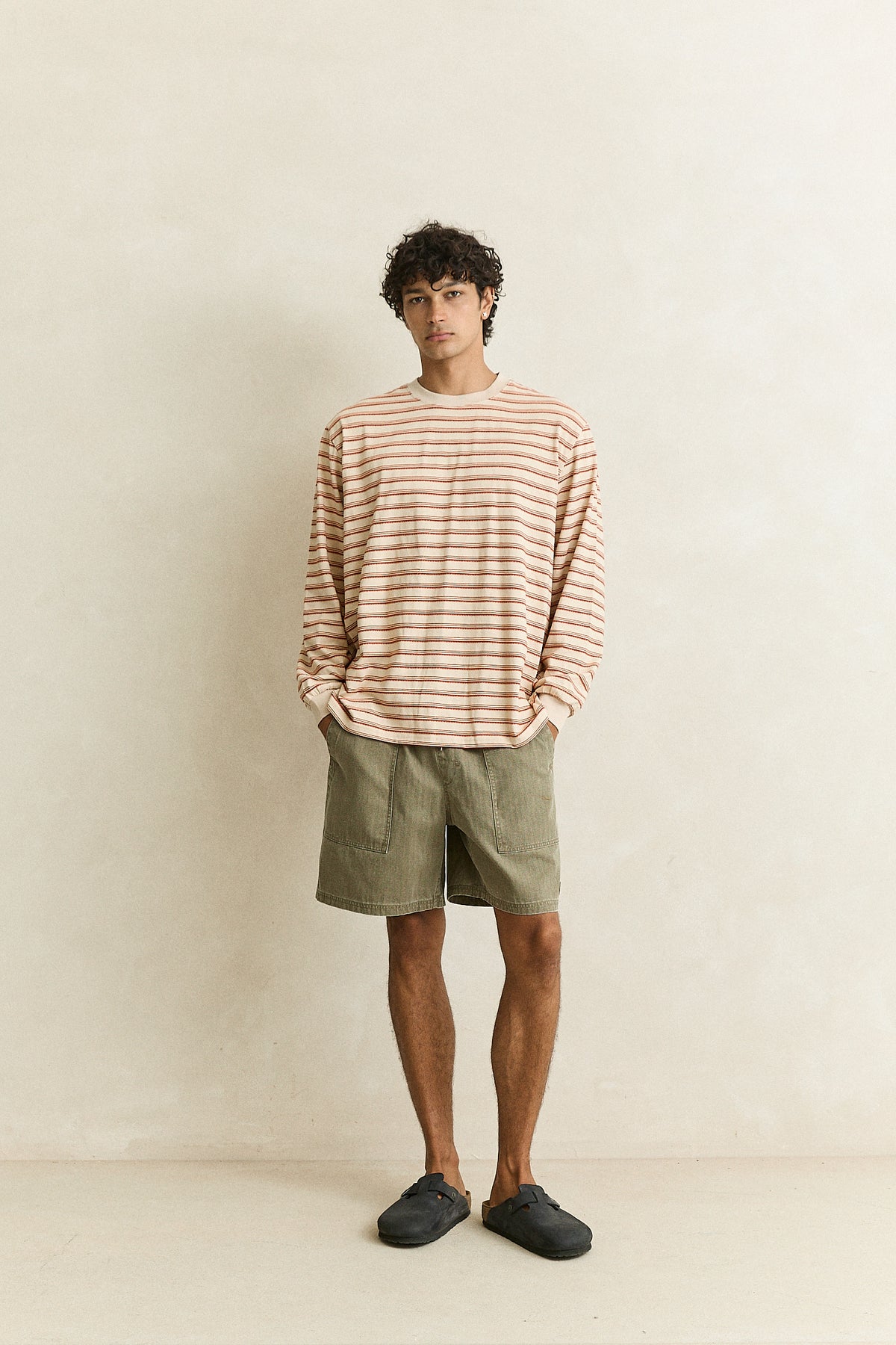 Vintage Stripe LS T-Shirt Natural