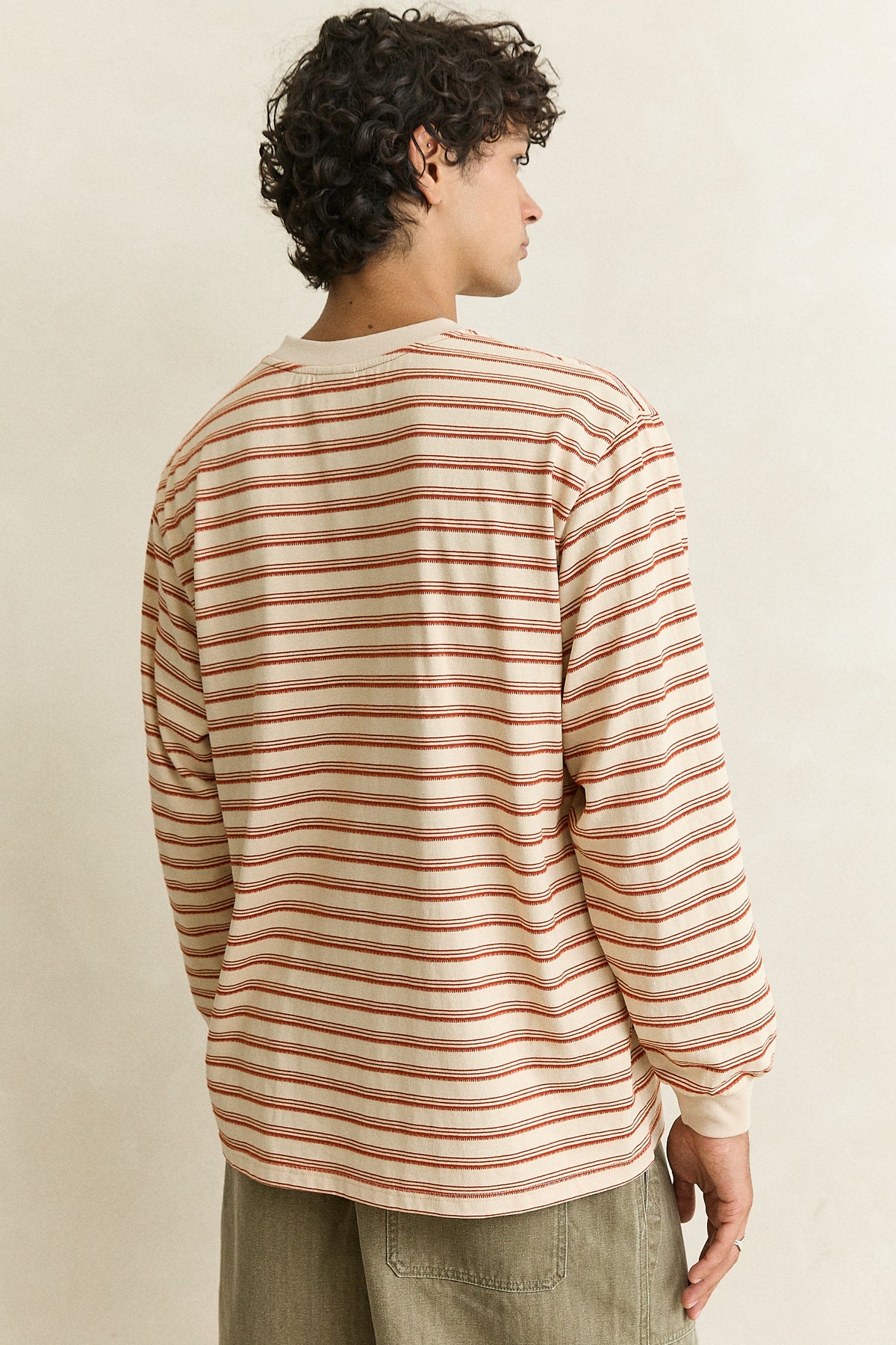 Vintage Stripe LS T-Shirt Natural