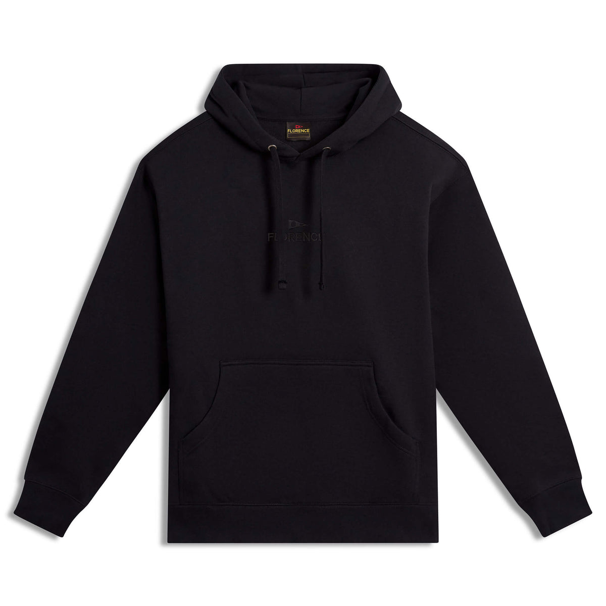 Florence Embroidered Hoodie – BLACK – verified color image
