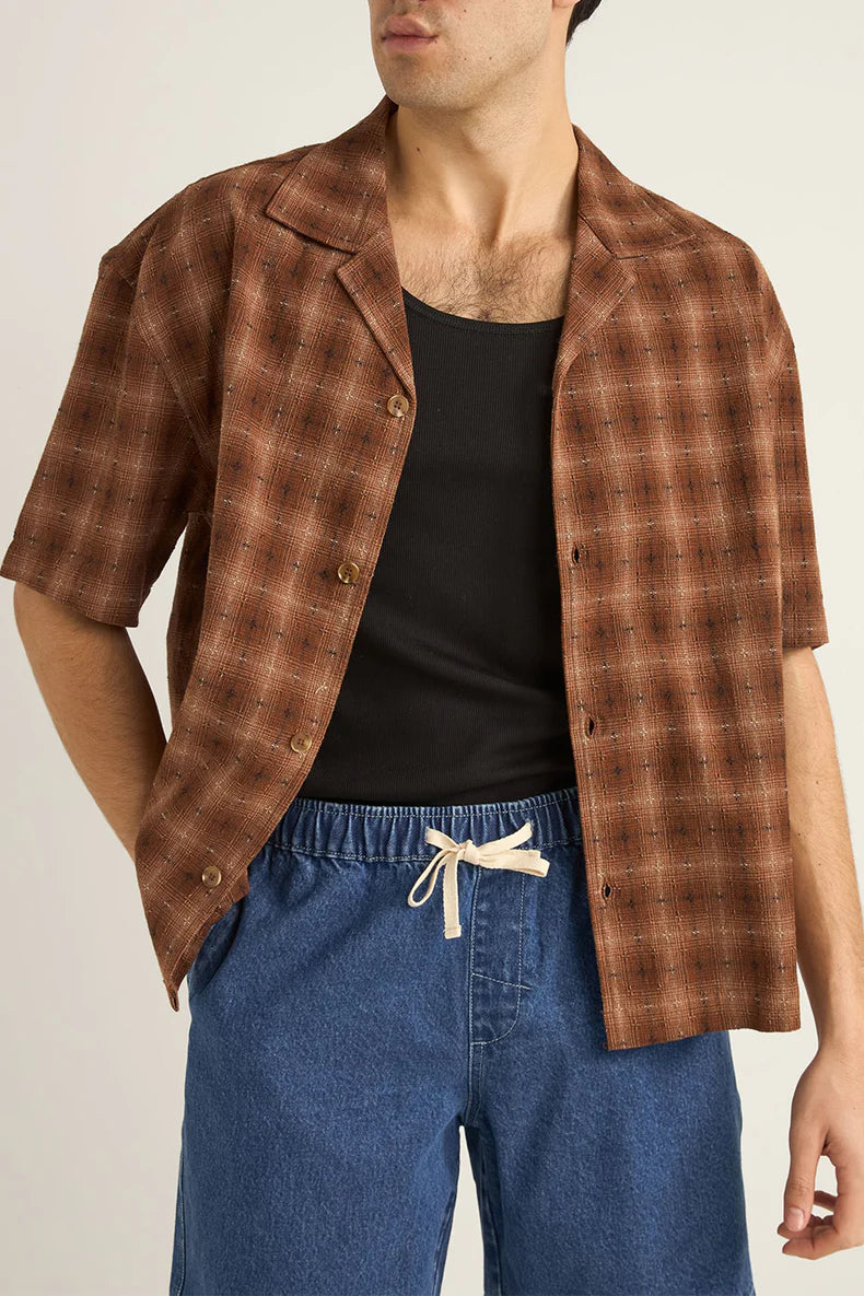 Relaxed Shadow Check Ss Shirt