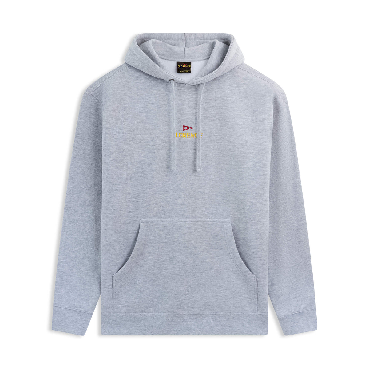 Florence Embroidered Hoodie – HEATHER GREY – verified color image