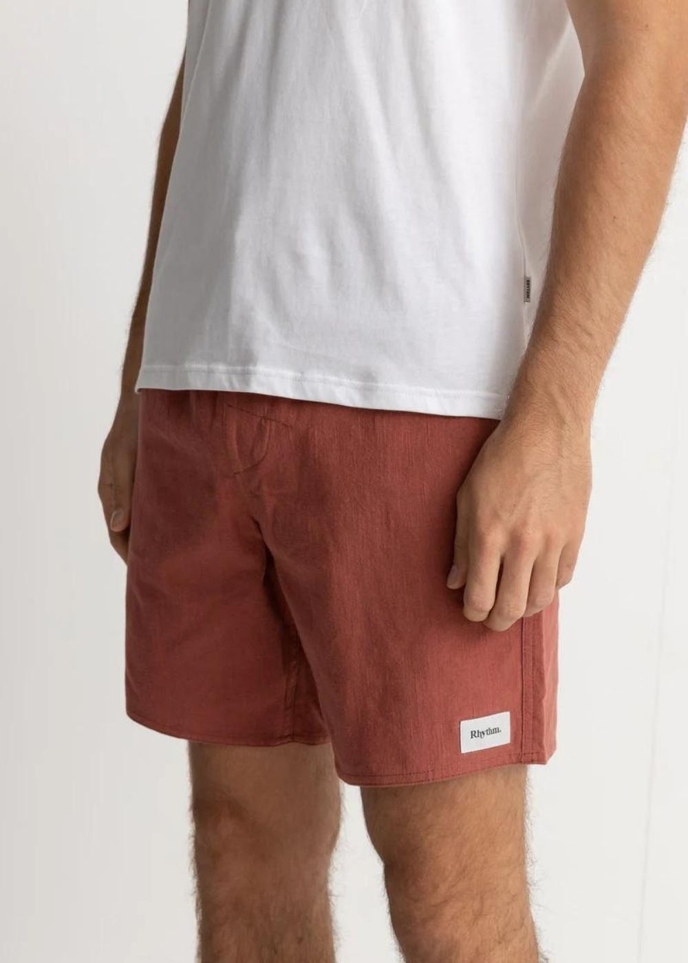 Textured Linen Jam - מכנסי פשתן עם טקסטורה בצבע חימר