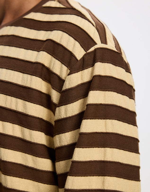 Textured Stripe Ls T-Shirt