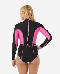 חליפת גלישה לנשים Stephanie Gilmore G-bomb 1.5mm Long Sleeve Back Zip Springsuit  BIKINI CUT