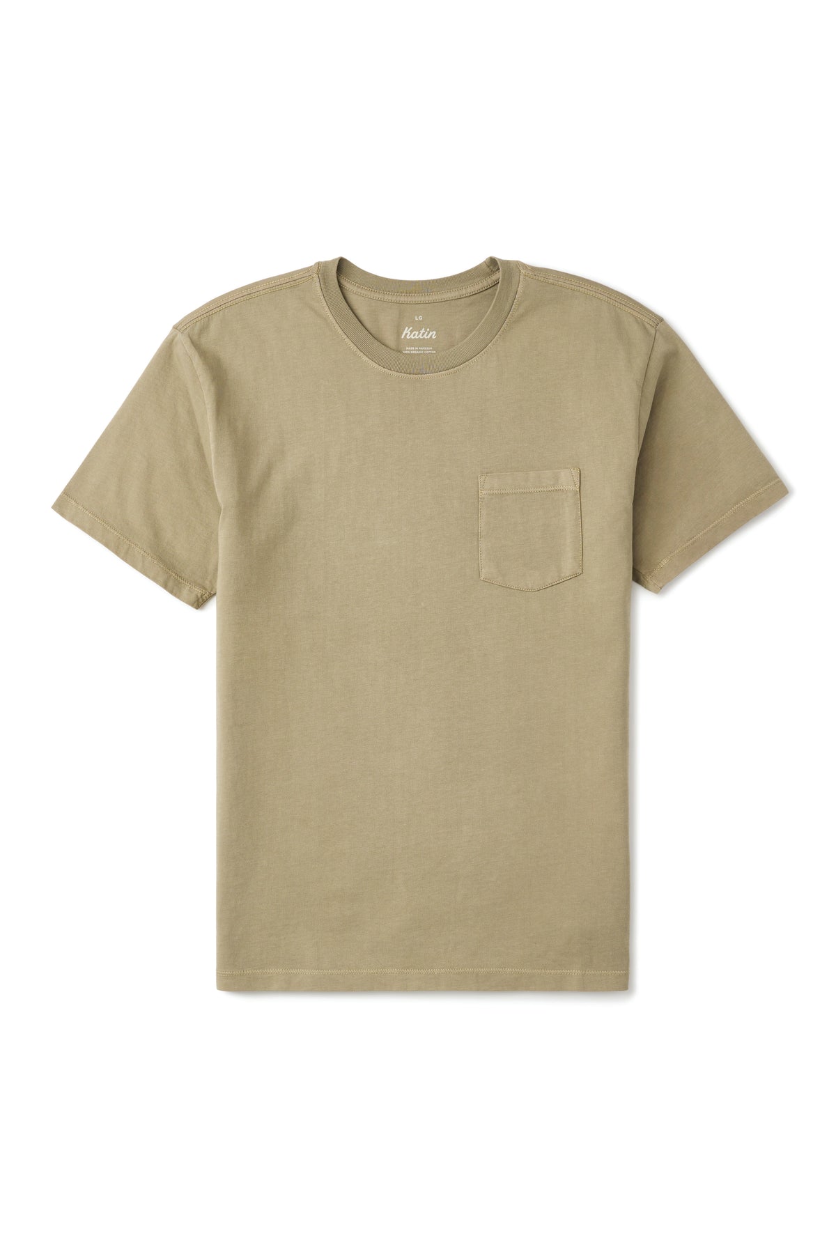 Katin Base Tee, Olive Vintage Wash