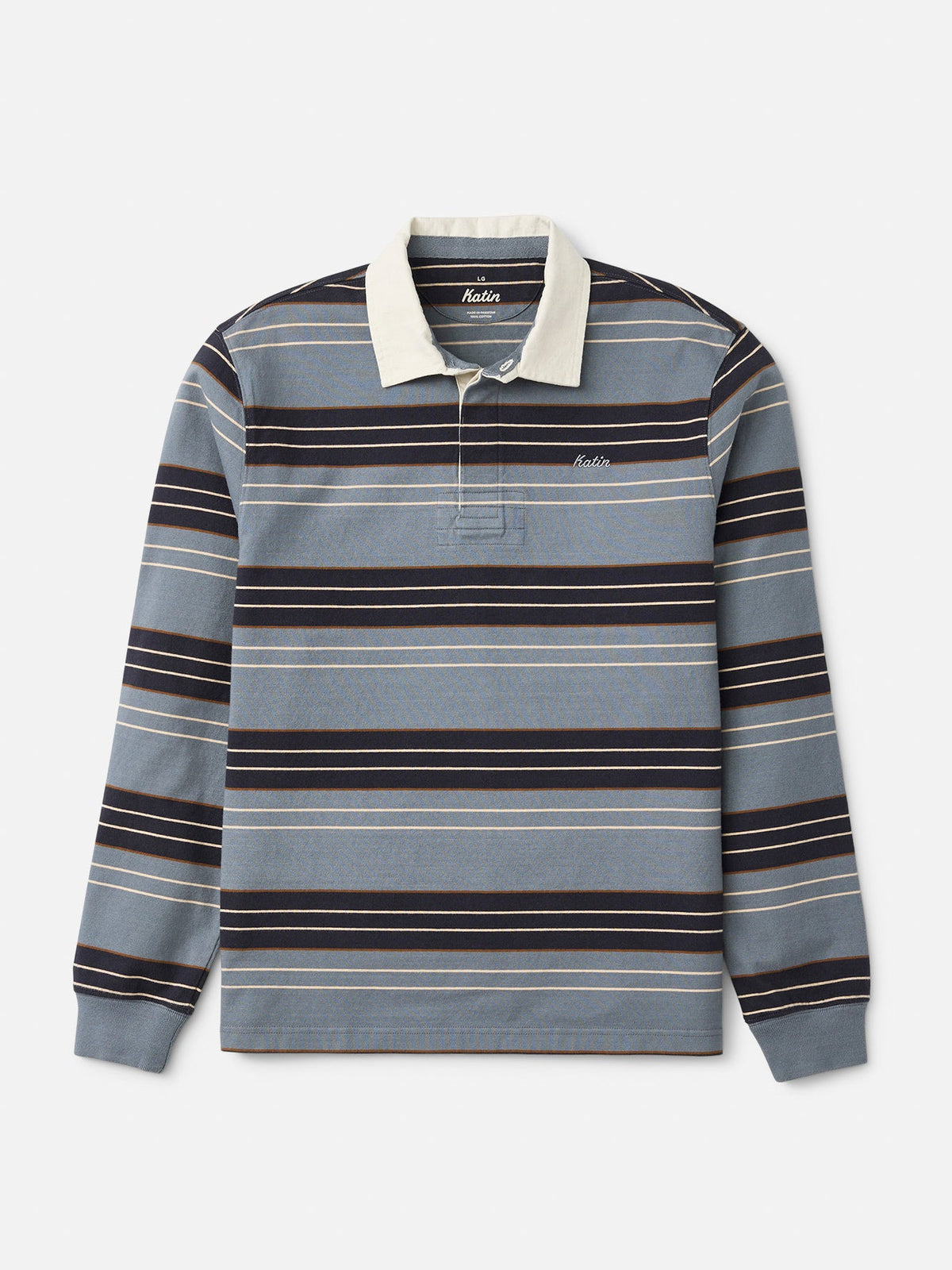 Katin Greg LS Rugby Polo, Storm Blue