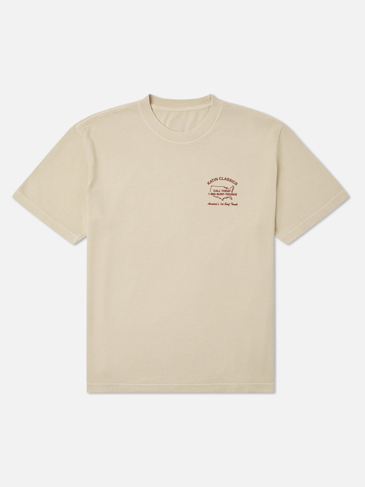 Katin States Box Fit Tee, Pelican Vintage Wash