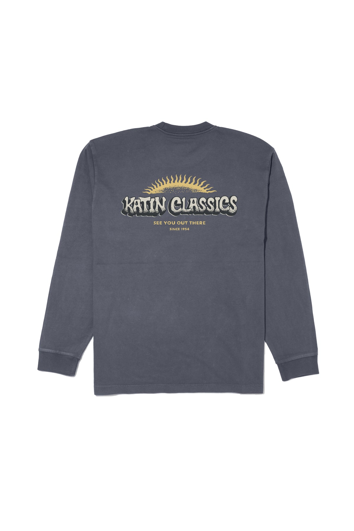 Katin Glow Box Fit LS Tee, Washed Blue Vintage Wash