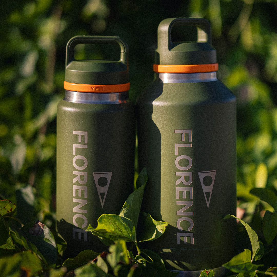Florence x YETI Rambler, Burnt Olive, lifestyle
