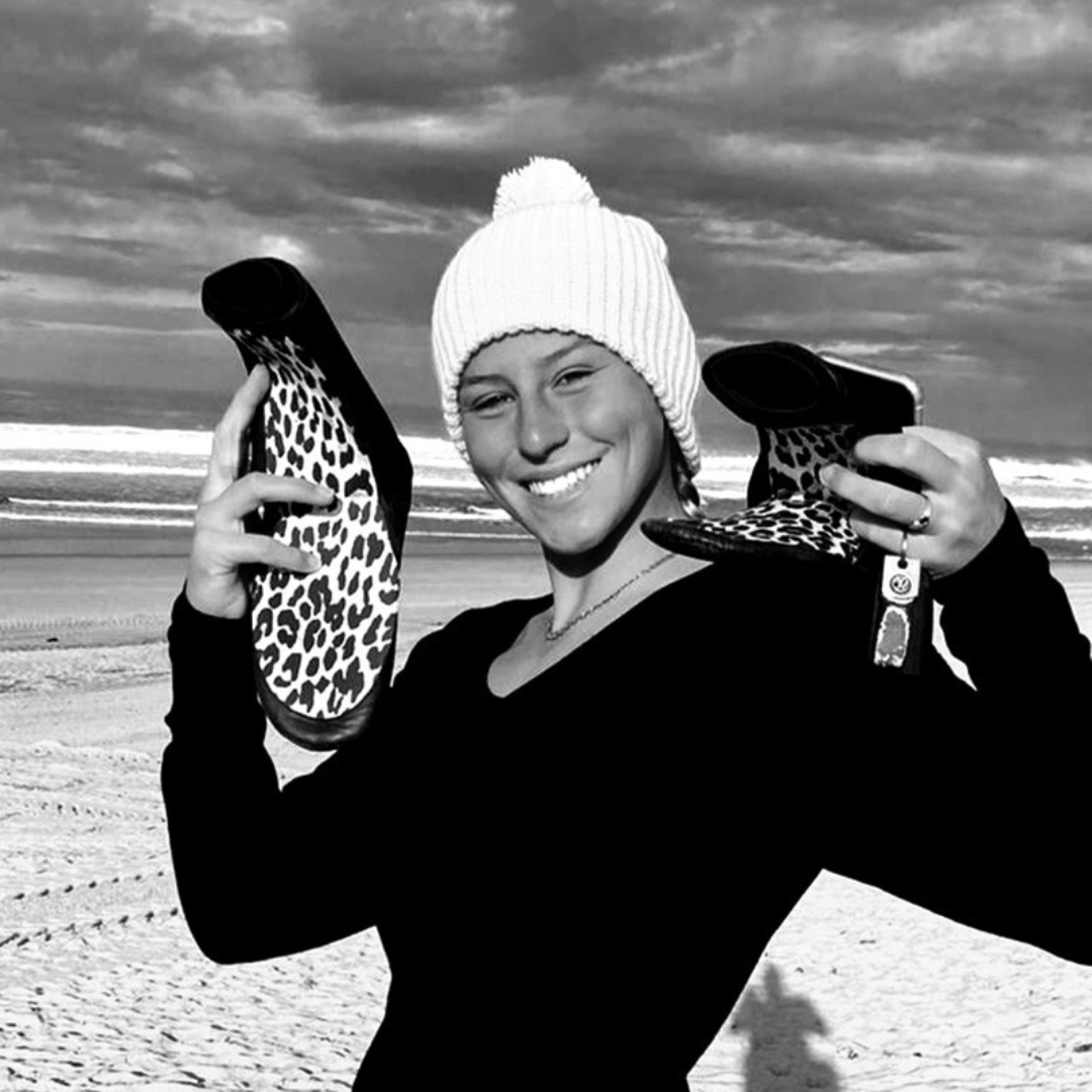 Pro Surfer Hinda cornady - Wetty panther booties